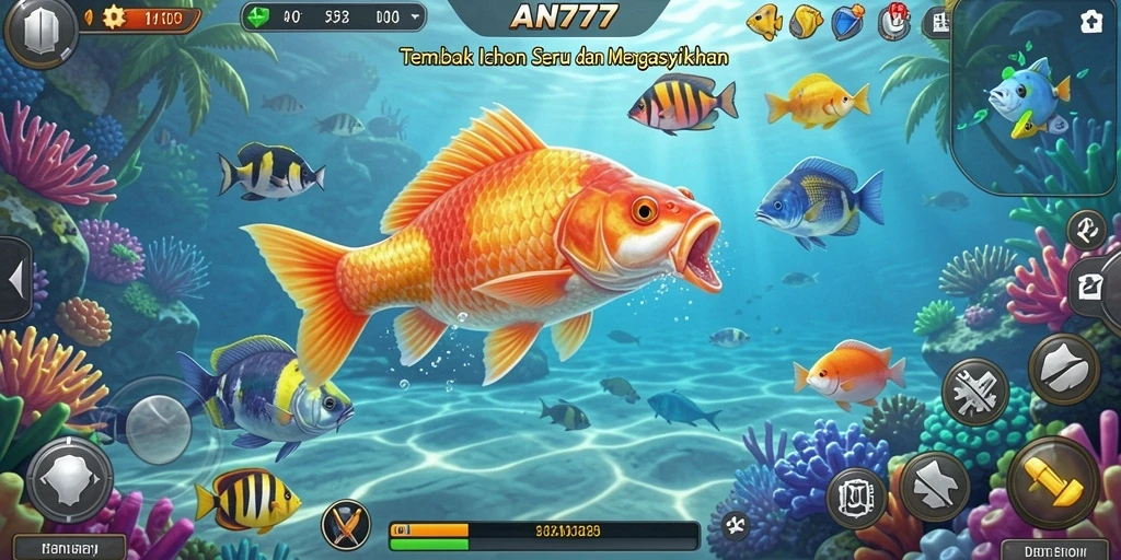 Screenshot gameplay Tembak Ikan yang menarik dan seru.