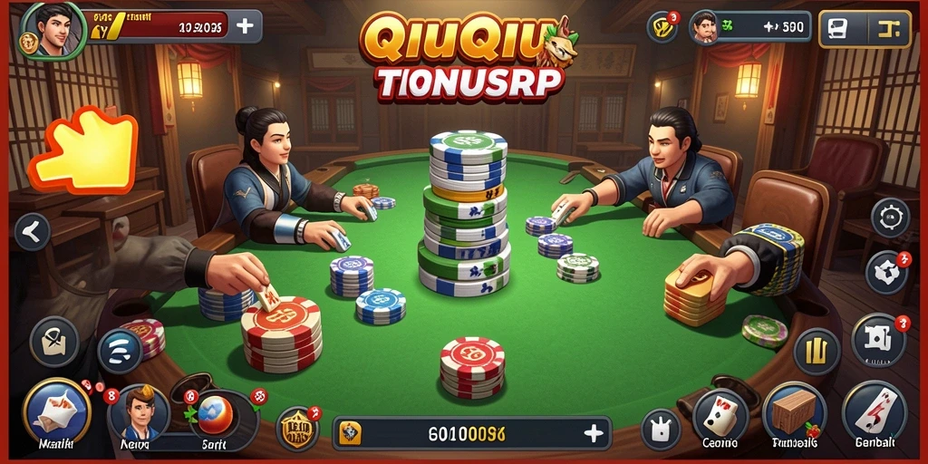 Tampilan gameplay menarik dari BONUSRP dalam QiuQiu.