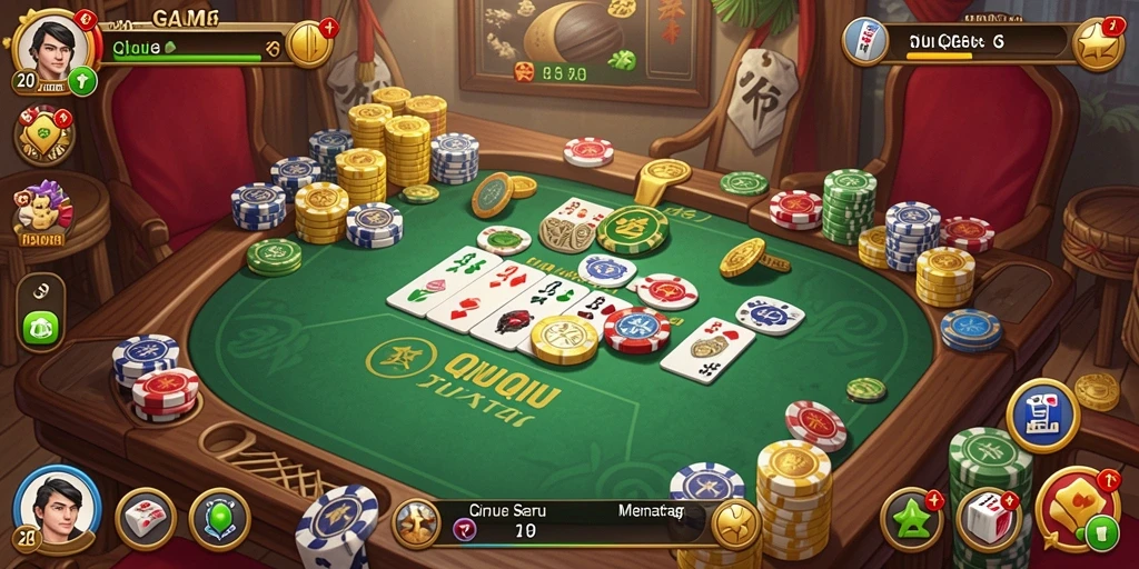 Tampilan gameplay mendebarkan dalam D06 QiuQiu.