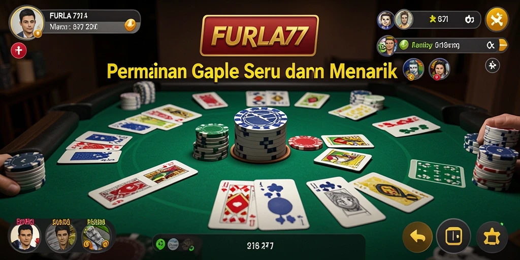 Tampilan gameplay seru dari FURLA77 dalam bermain Gaple.