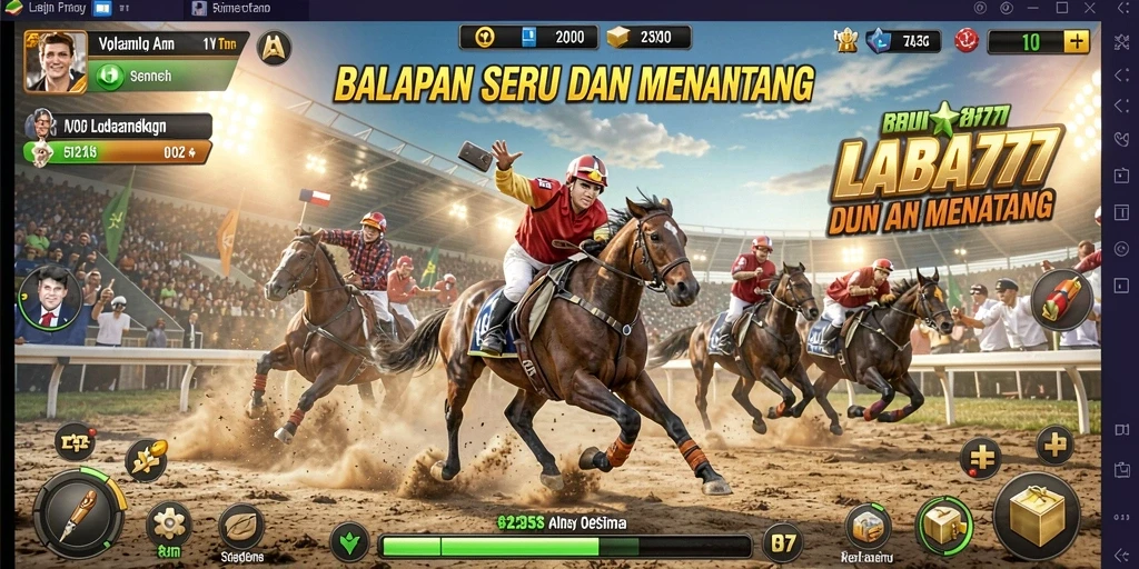 Screenshot LABA777 menampilkan aksi balapan yang mendebarkan dan grafis yang menawan.