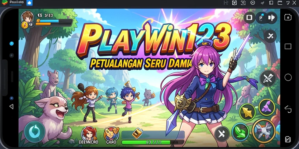 Screenshot utama menampilkan karakter Anime dalam pertarungan epik.