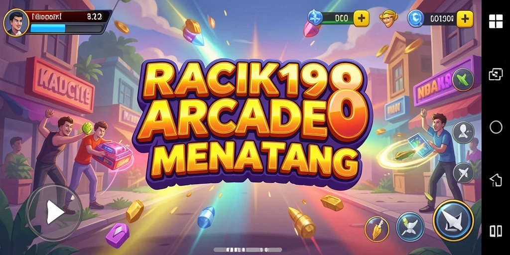 Menampilkan gameplay seru dari RACIK198 di layar ponsel.