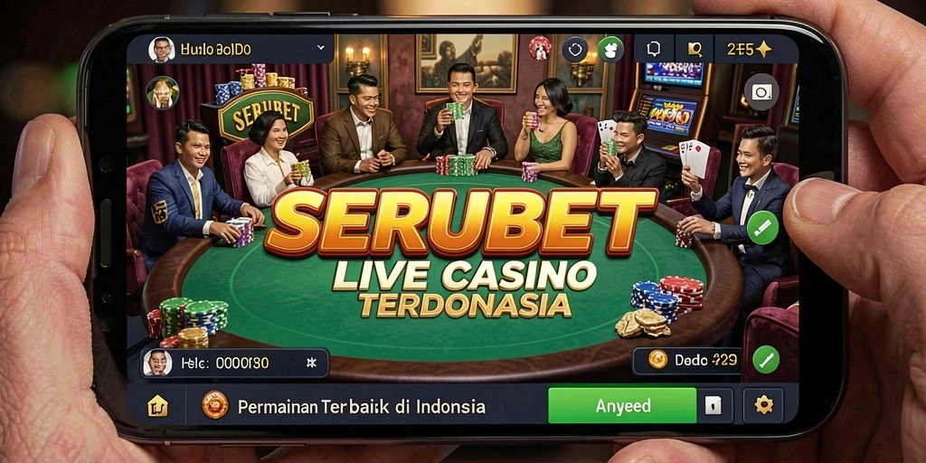 Tampilan menarik gameplay Live Casino di SERUBET.