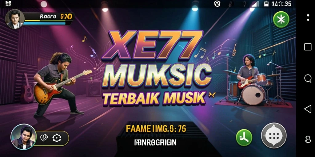 Tampilan menarik saat bermain game musik XE77.