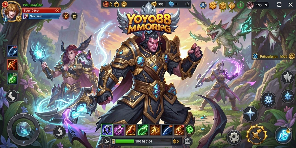 Screenshot gameplay <strong>YOYO88</strong> yang menampilkan aksi seru dalam dunia MMORPG.
